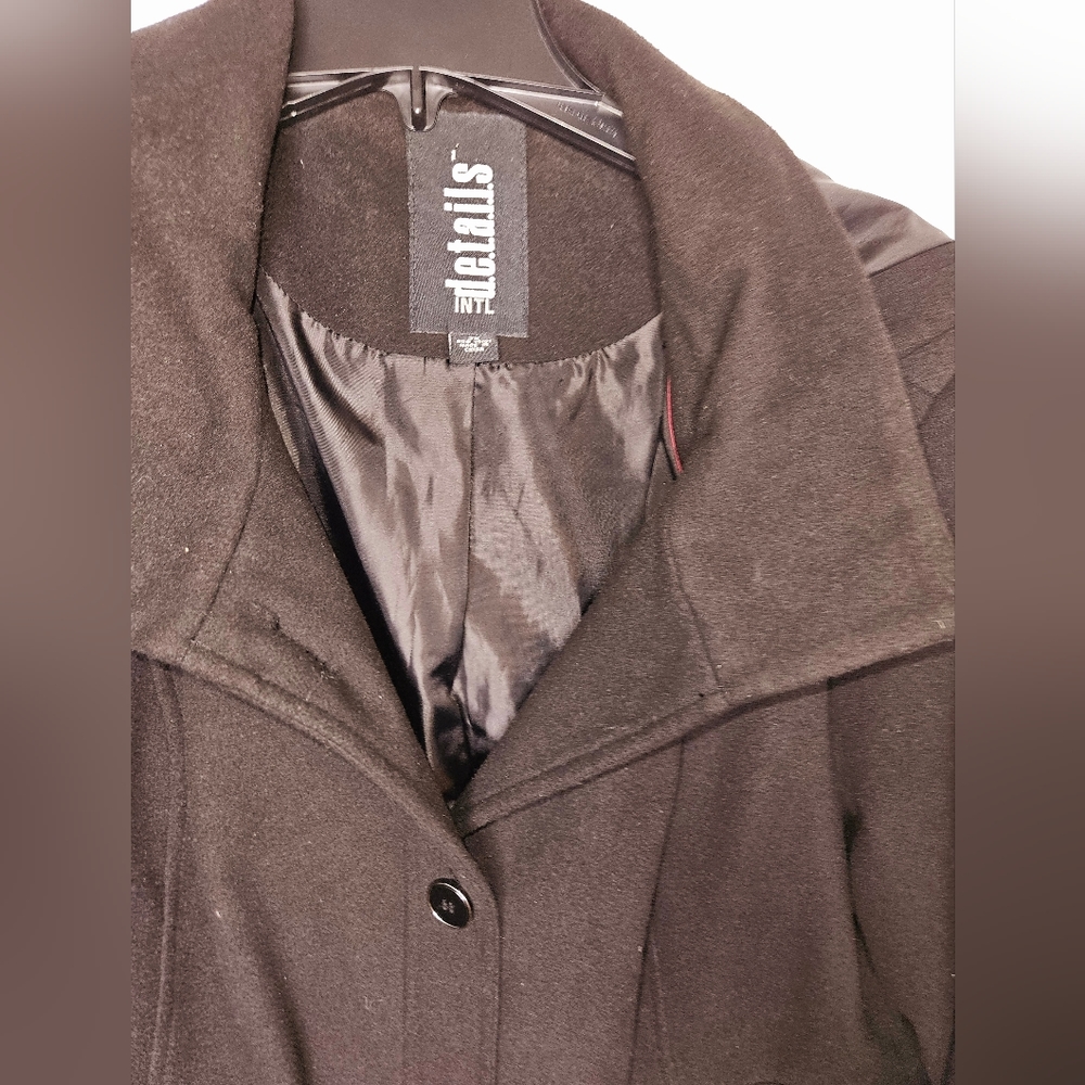 Pea Coat with hoodie attached